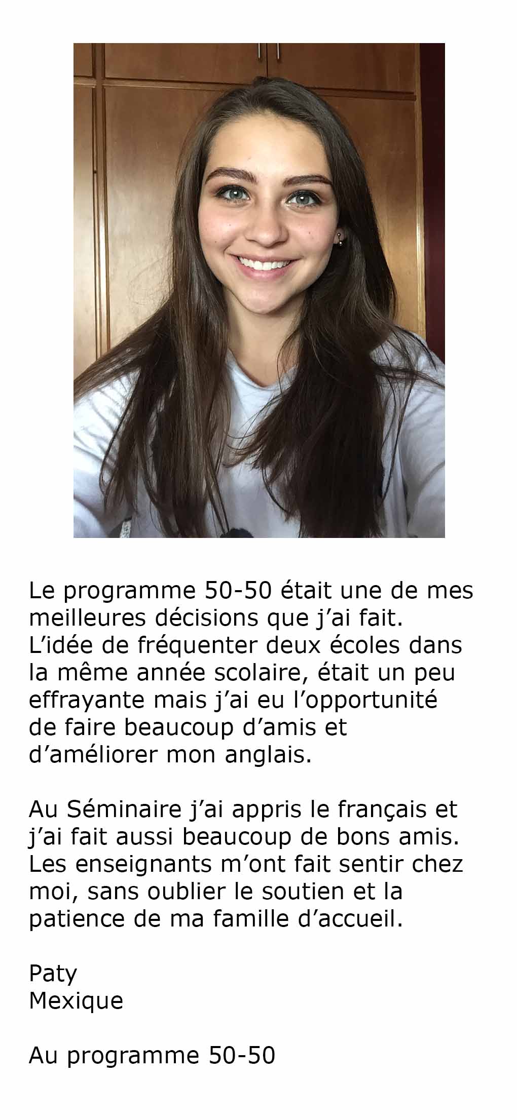 Témoignages étudiants internationaux de Paty Diaz